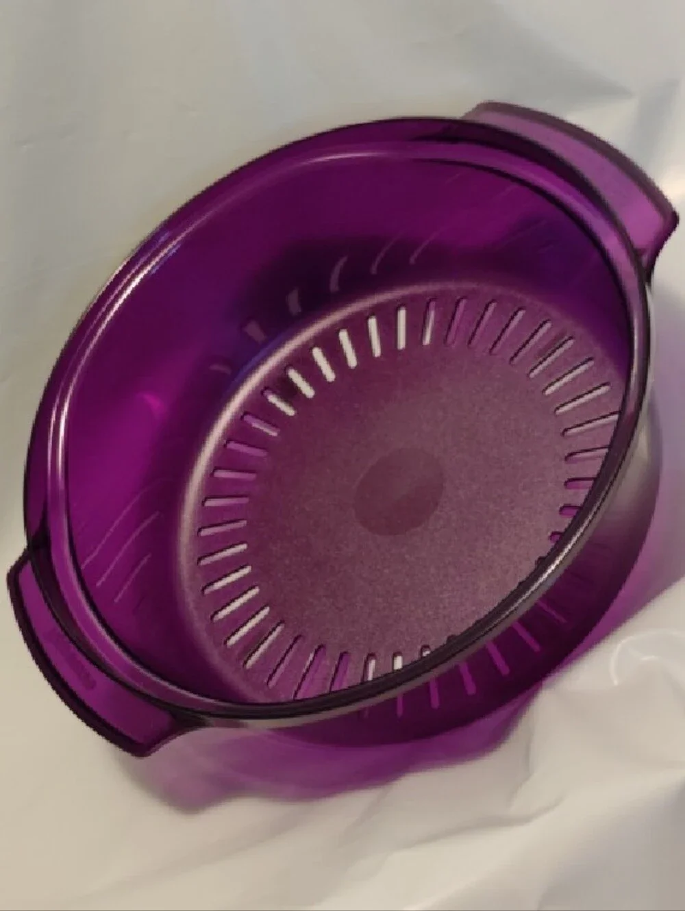 Tupperware TupperWave Stack Cooker Colander In Purple Or A Microwave Plate Cover